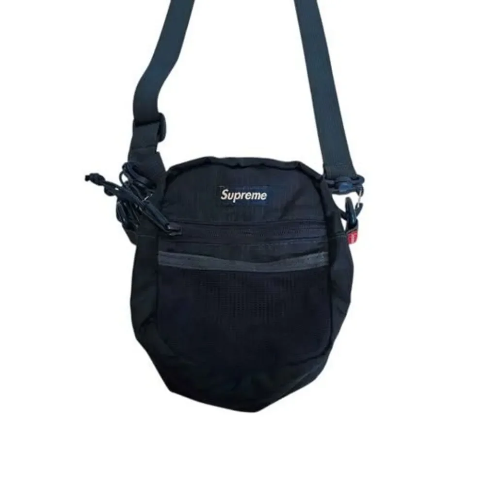 Supreme SS17 Small Shoulder Bag Cordura Fabric with Adjustable Strap Dark Blue